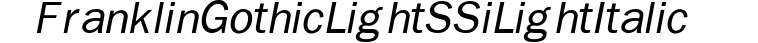 Franklin Gothic Light SSi Light Italic preview
