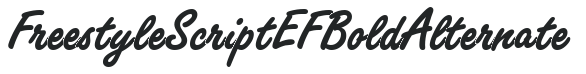 FreestyleScriptEFBoldAlternate letters preview