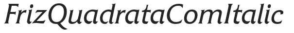 Friz Quadrata Com Italic preview