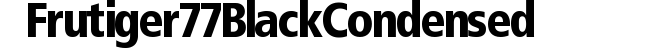 Frutiger 77 Black Condensed preview