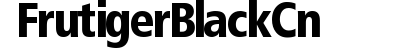 Frutiger Black Cn preview