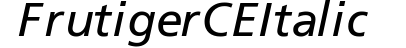 Frutiger CE Italic preview