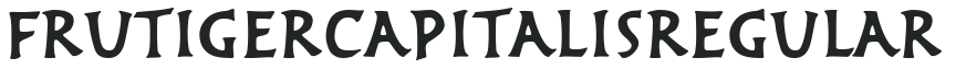 Frutiger Capitalis Regular preview