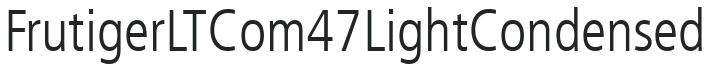 Frutiger LT Com 47 Light Condensed letters preview
