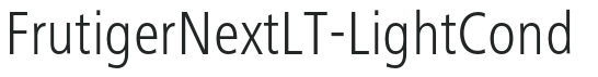 FrutigerNextLT-LightCond letters preview