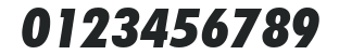 FunctionCondTwoExtrabold-Italic numbers preview