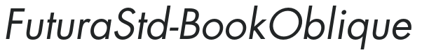 FuturaStd-BookOblique preview