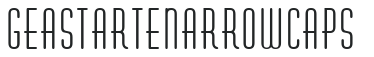 GE Astarte Narrow Caps letters preview