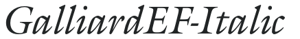 GalliardEF-Italic preview