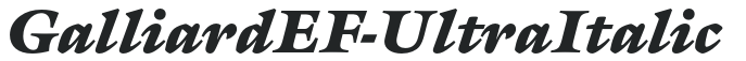 GalliardEF-UltraItalic preview