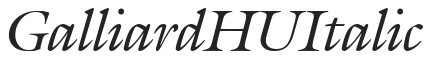 Galliard HU Italic preview