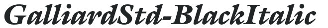 GalliardStd-BlackItalic preview