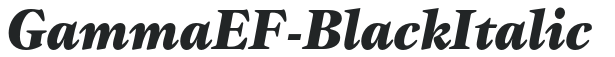 GammaEF-BlackItalic preview