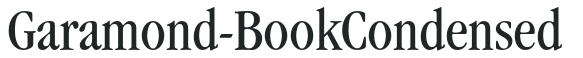 Garamond-BookCondensed preview