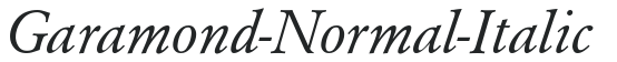 Garamond-Normal-Italic preview