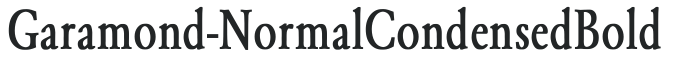Garamond-Normal Condensed Bold letters preview