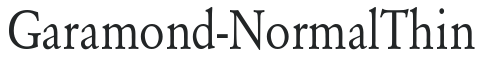 Garamond-Normal Thin preview