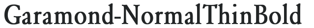 Garamond-Normal Thin Bold preview