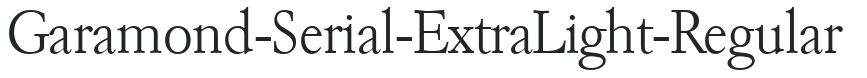 Garamond-Serial-ExtraLight-Regular preview
