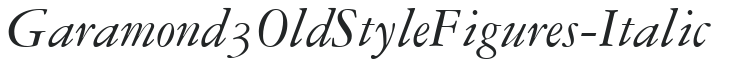 Garamond3OldStyleFigures-Italic preview