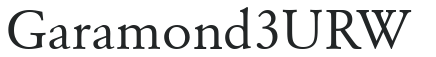 Garamond 3 URW preview