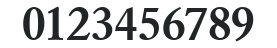 Garamond 3 URW Bold numbers preview