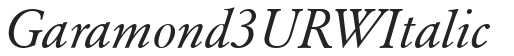 Garamond 3 URW Italic preview