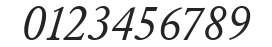 Garamond 3 URW Italic numbers preview