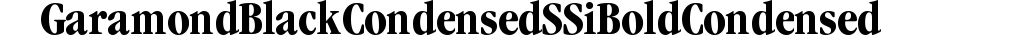 Garamond Black Condensed SSi Bold Condensed preview