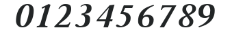 Garamond Bold-Italic numbers preview