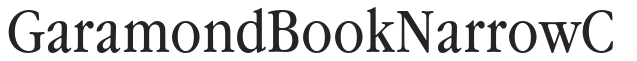 GaramondBookNarrowC preview