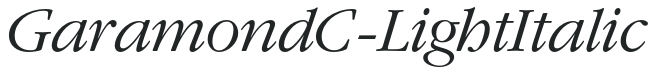 GaramondC-LightItalic preview