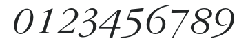GaramondC-LightItalic numbers preview