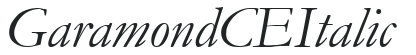 Garamond CE Italic preview