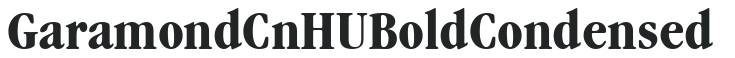 Garamond CnHU Bold Condensed preview
