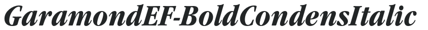 GaramondEF-BoldCondensItalic preview
