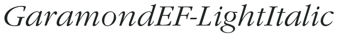 GaramondEF-LightItalic preview
