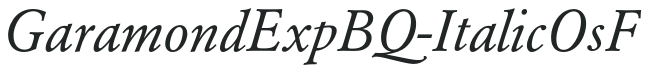 GaramondExpBQ-ItalicOsF preview