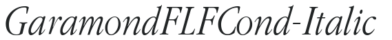GaramondFLFCond-Italic preview