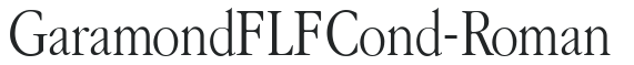 GaramondFLFCond-Roman preview