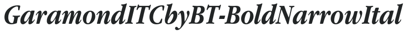 GaramondITCbyBT-BoldNarrowItal preview