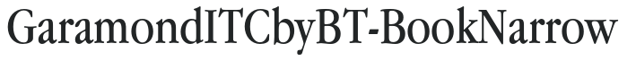 GaramondITCbyBT-BookNarrow preview