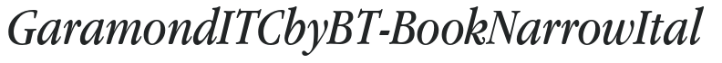 GaramondITCbyBT-BookNarrowItal preview