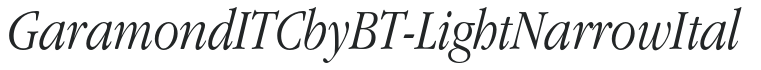 GaramondITCbyBT-LightNarrowItal preview
