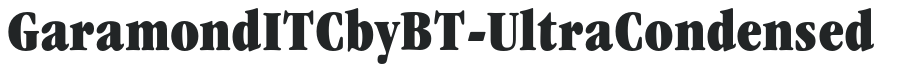 GaramondITCbyBT-UltraCondensed preview