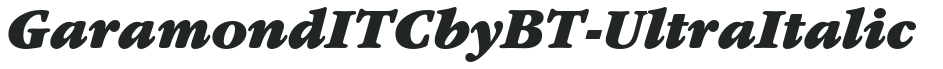 GaramondITCbyBT-UltraItalic preview