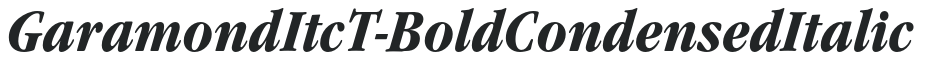 GaramondItcT-BoldCondensedItalic preview