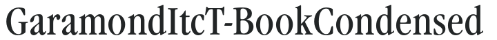 GaramondItcT-BookCondensed preview