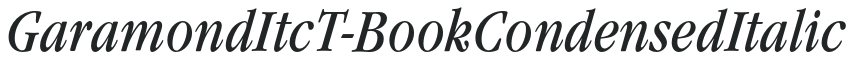 GaramondItcT-BookCondensedItalic preview