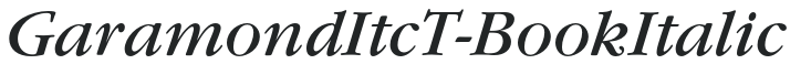 GaramondItcT-BookItalic preview